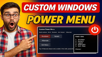 Create a Custom Power Menu on Windows | Shutdown, Restart & Hibernate