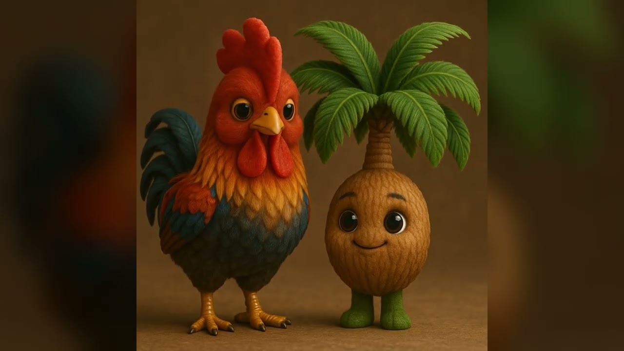 Rooster & Palm Tree | Fun Kids and Toddlers Song | Dance, Sing & Play in the Sunny Meadow 🌞🐓🌴