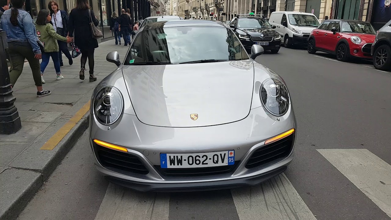 silver porsche 991 phase 2 carrera S mkii 991-2 in PAris France