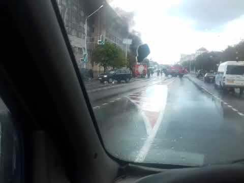 Видео как горит машина