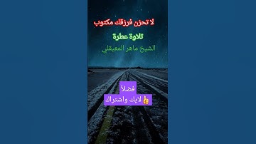 وفي السماء رزقكم وما توعدون #قرآن_كريم #تلاوة_خاشعة #ماهر_المعيقلي