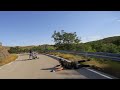 Downhill skater crashes into guardrail at high speed