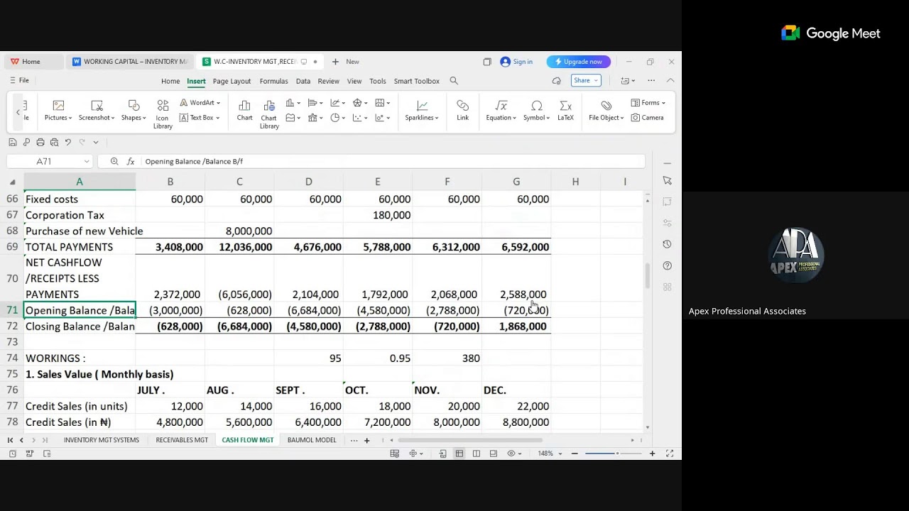 WORKING CAPITAL : CASH FORECAST AND CASH FUNDING STRATEGIES -PART 2