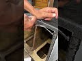 Cut off excess remaining resin fibers #tutorial #woodworking #resin #fibers #speakerbox
