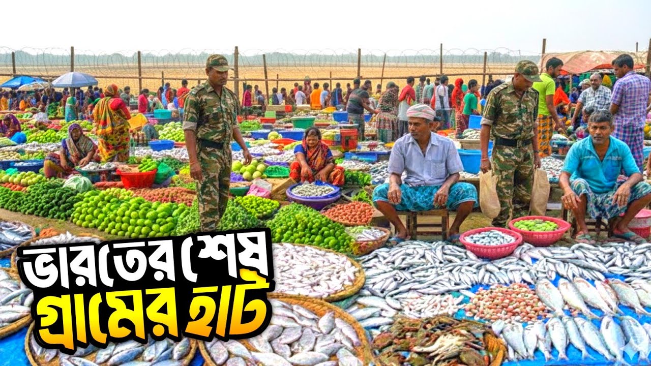 ভারত বাংলাদেশ সীমান্তের গ্রামীন হাট | India Bangladesh Border Village Market 🇮🇳🇧🇩  | 