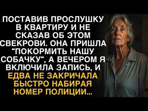 Я ПЛАКАЛ, ЧИТАЯ! ПОСТАВИЛА ПРОСЛУШКУ, СВЕКРОВЬ КОРМИЛА СОБАКУ. ЗАПИСЬ ЗАСТАВИЛА ЗВОНИТЬ В ПОЛИЦИЮ!