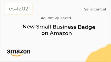 How to get the Small Business Badge on Amazon | Seller central- es202