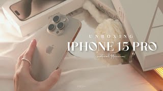 Unboxing iPhone 15 Pro Natural Titanium📦| Accessories, Camera Test | ASMR | Apple Tech Enthusiast  by LoffiSnow 255,660 views 5 months ago 7 minutes, 6 seconds