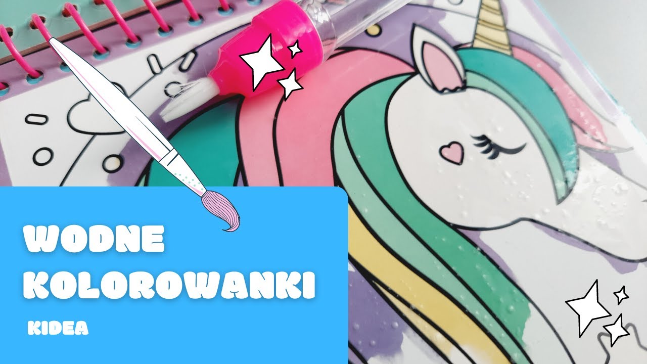 Kidea kolorowanki wodne dla dzieci. Watercolor painting - Water Wow 