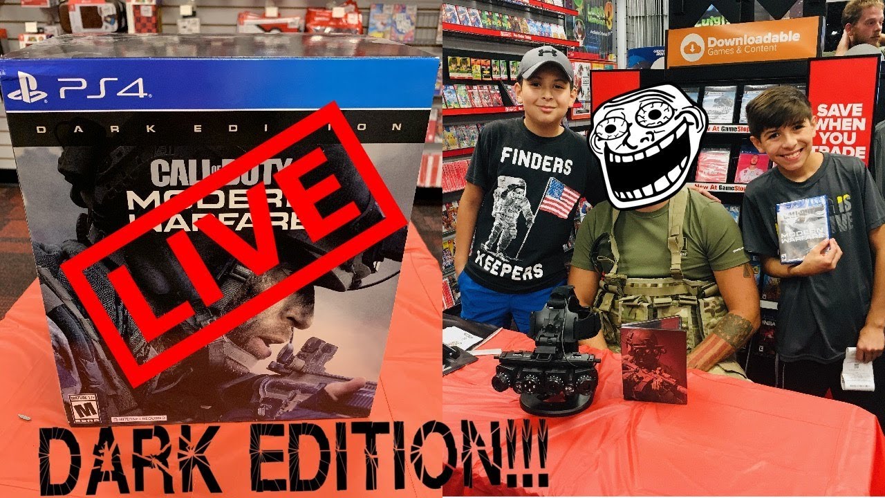 *LIVE* DARK EDITION, CALL OF DUTY: Modern Warfare UNBOXING!!! In Gamestop!