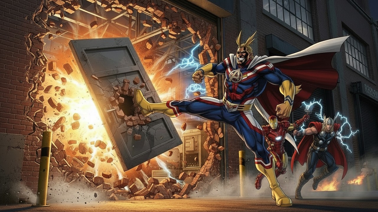 All Might in the Marvel Universe The Avengers Crossover