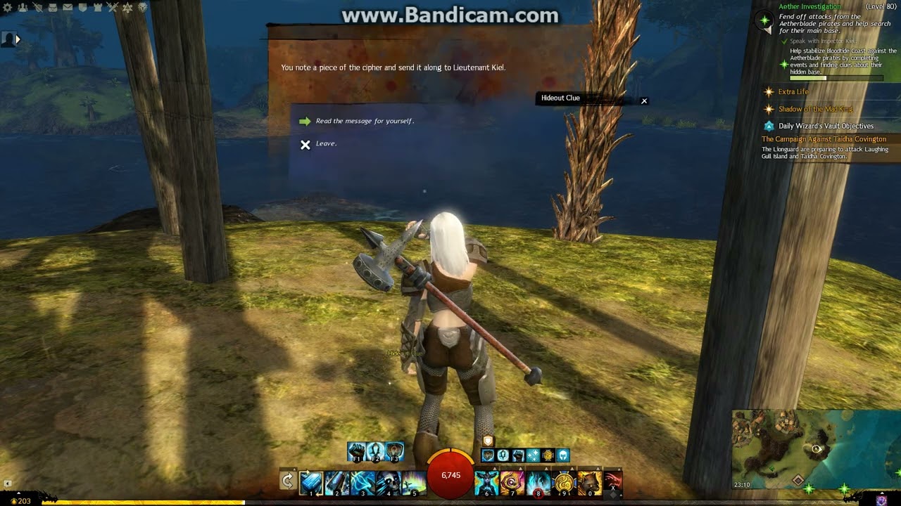 Guild Wars 2 - Guardian (in the past) - Find clues about hidden base - Bloodtide Coast