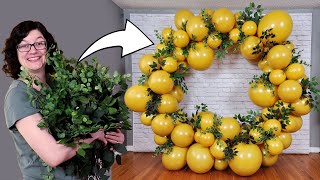 DIY Balloon Circle Arch - With Greenery!