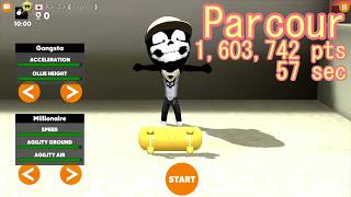 Stickman Skate Battle - 1.5 million score at Parcour screenshot 5