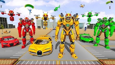 Bee Robot Car Transformation Game - Robot Car Games - Android Gameplay