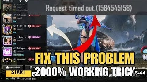 😱 Invite Option Not Showing in bgmi | Request timed out bgmi | How to Fix this problem