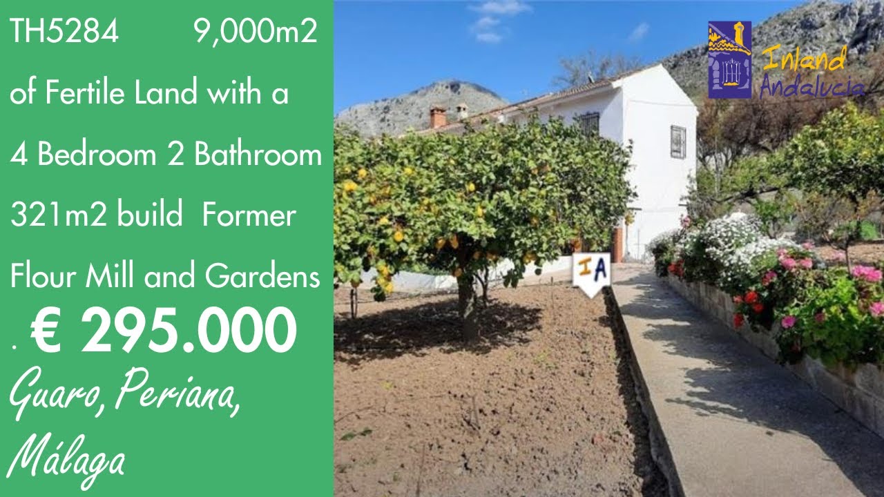 4 Bed former Flour Mill + fertile land of 9,000m2 Property for sale in Spain inland Andalucia TH5284