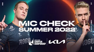 New Kings! | Kia Mic Check | 2022 LEC Summer Finals