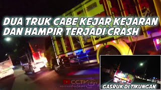 dua truk cabe saling kejar kejaran gak mau kalah