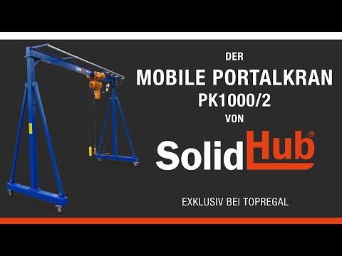 Produktvideo Mobiler Portalkran PK1000/2 inkl. Elektrokettenzug von SolidHub