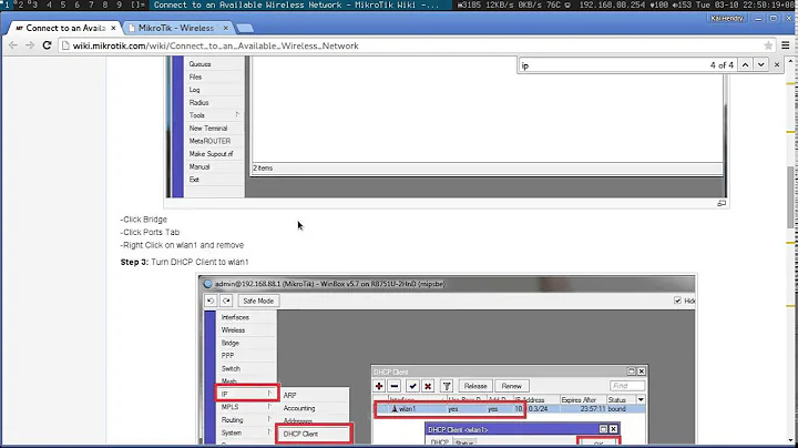 Mikrotik as a Wireless client