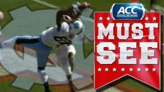 ACC Must See Moment | UNC's Eric Ebron Stretches For Touchdown Grab | ACCDigitalNetwork