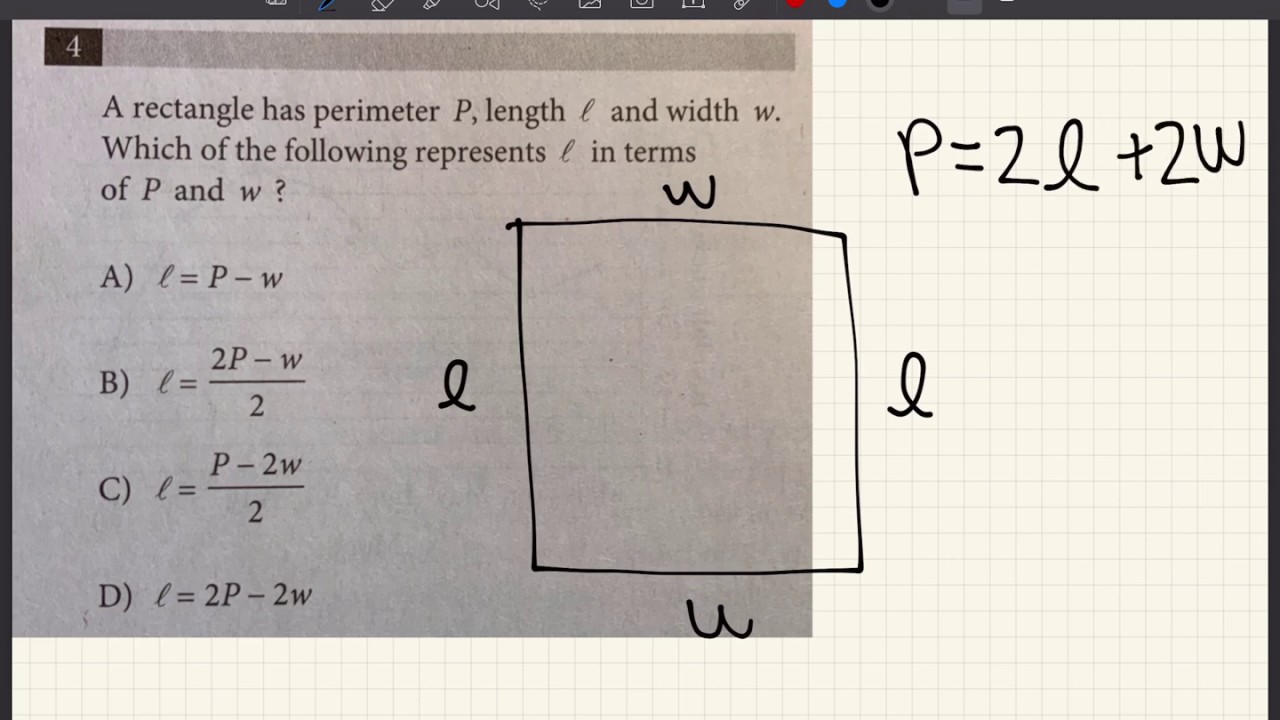 PSAT Problem 4 - YouTube