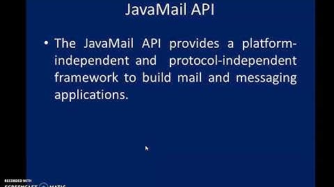JAVAMAIL API