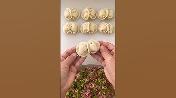 一个饺子皮变2个的包法，你学会了吗？Have you learned the method of changing one dumpling skin into two