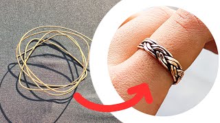 How to make a woven copper ring | Making a simple copper ring | Making jewelry simply | @kimzi858