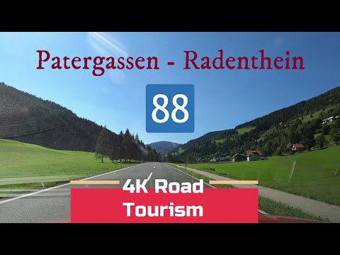 Driving Austria: B88 Patergassen - Radenthein - 4K drive through Bad Kleinkirchheim touristic area