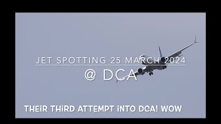 Commentated Jet Spotting @ DCA on 25March2024. *United Go-Arounds Saga* by Turbojets 181 views 2 months ago 45 minutes