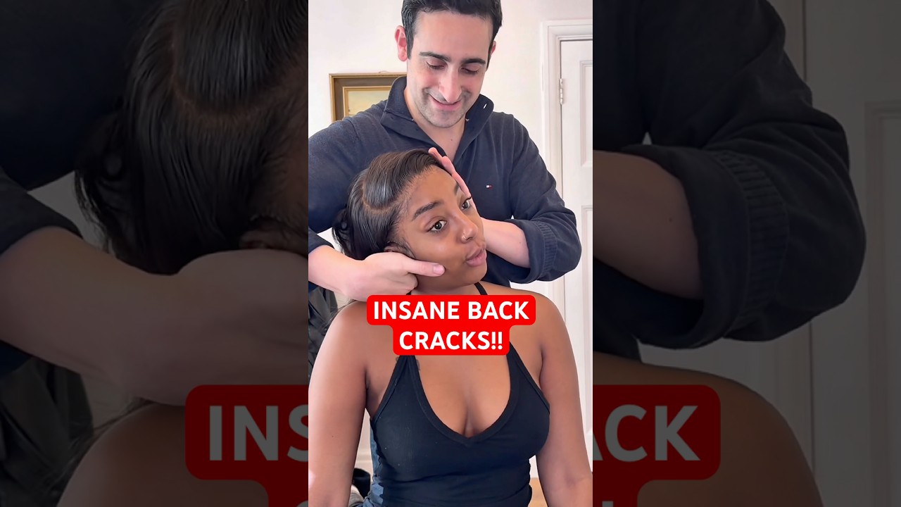 EXTREMELY LOUD AND SATISFYING BACK CRACKS!! #asmr #satisfying #osteopath #chiropractic
