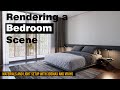 Vray interior lighting  rendering tutorial  bedroom rendering workshop