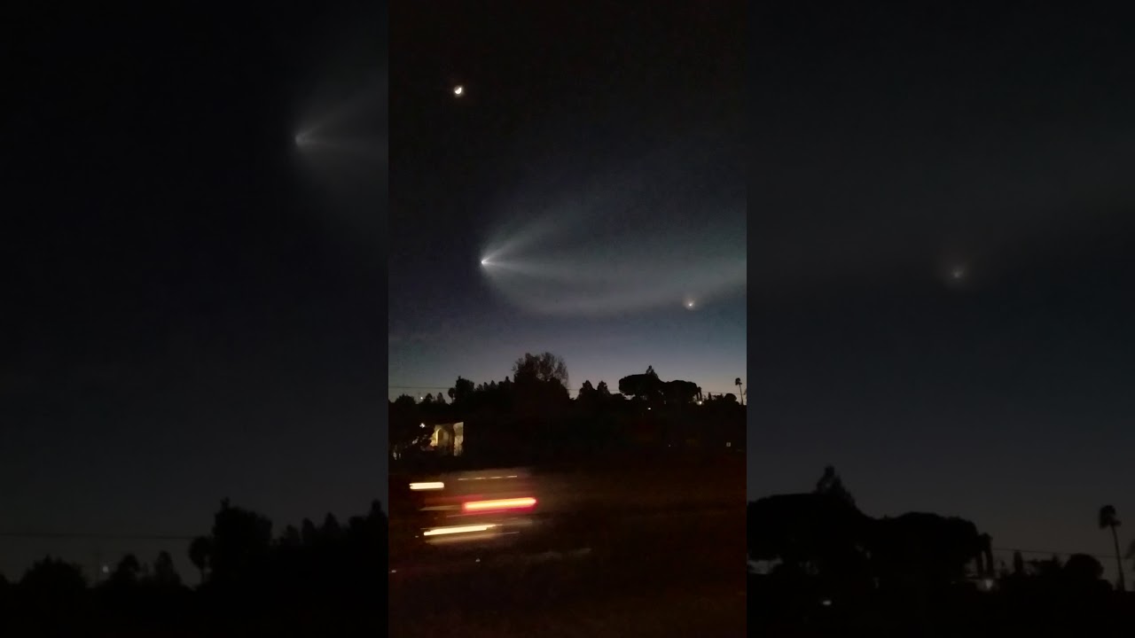 Rocket Trails at Night