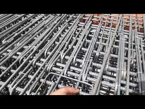 كثافة حديد التسليح نتيجة الاعمدة المزروعة