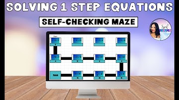 Solving 1 Step Equations Digital Self Checking Maze Activity