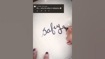 Safiya name in calligraphy. #artist #calligraphy #trending #ytshorts #reels