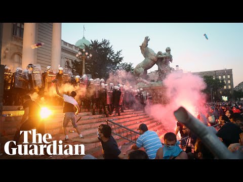 Serbian protesters clash with police over government handling of coronavirus