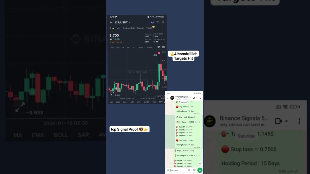 Icp - Usdt Perfect Hit with Signal Proof || Binance Exchange - YouTube