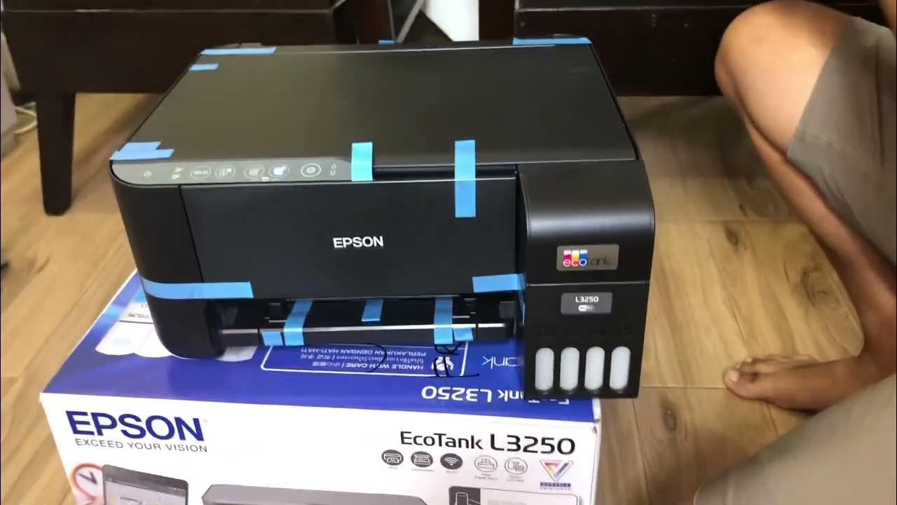 Unboxing our new printer epson wifi l3250. YouTube