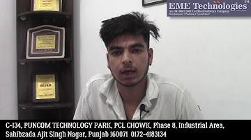 PHP training in Mohali | ABVGIET | Student Feedback | Munish