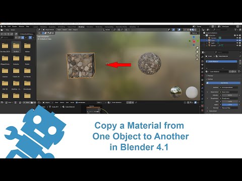 Copy a Material from One Object to Another in Blender 4.1