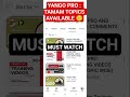 YANGO PRO : DIFFERENT TOPICS VIDEOS AVAILABLE #yangopro #ramzzmohammad #yango
