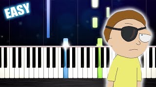 Evil Morty's Theme (For The Damaged Coda) - EASY Piano Tutorial by PlutaX chords