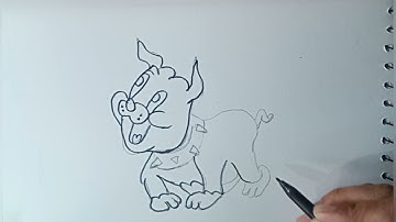 How To draw a beautiful bulldog 🐶 puppy Tyke Bulldog is a bulldog  that appears in Tom and Jerry