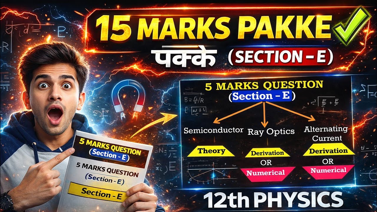 15 Marks Pakke 😱 | Section-E Complete Strategy | 12th Physics H.P Board March 2026