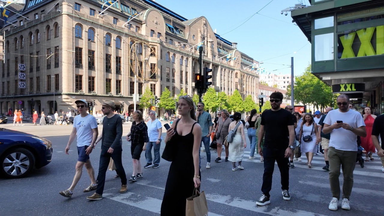 Stockholm, Sweden - Crowded Summer City Walk Tour | - 4K - YouTube