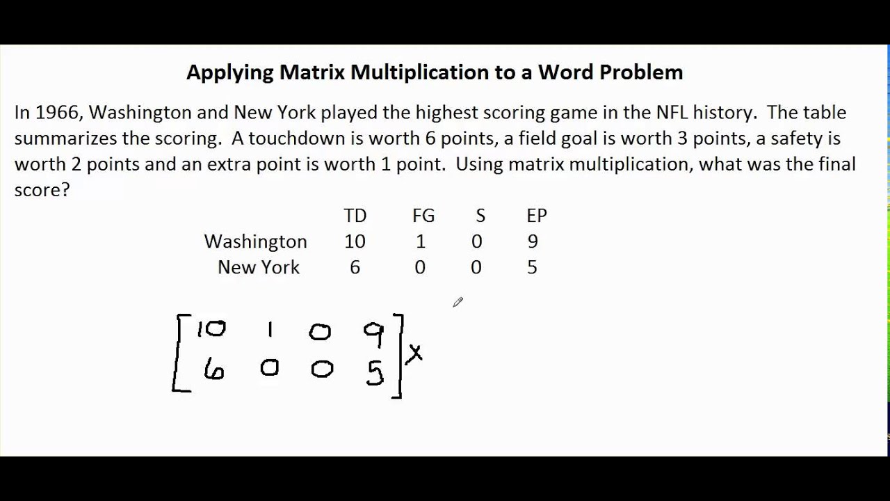 Matrices Word Problems Worksheet With Answers Pdf