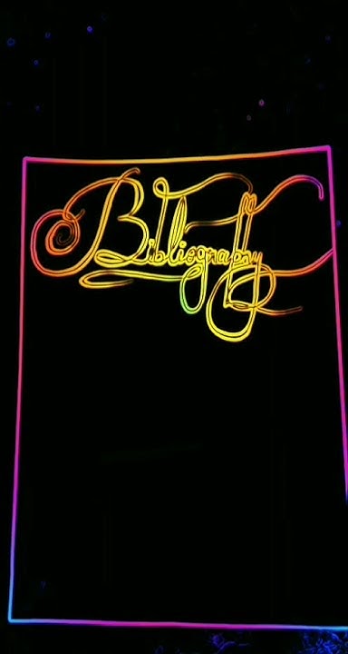 Bibliography in calligraphy writing..... - YouTube